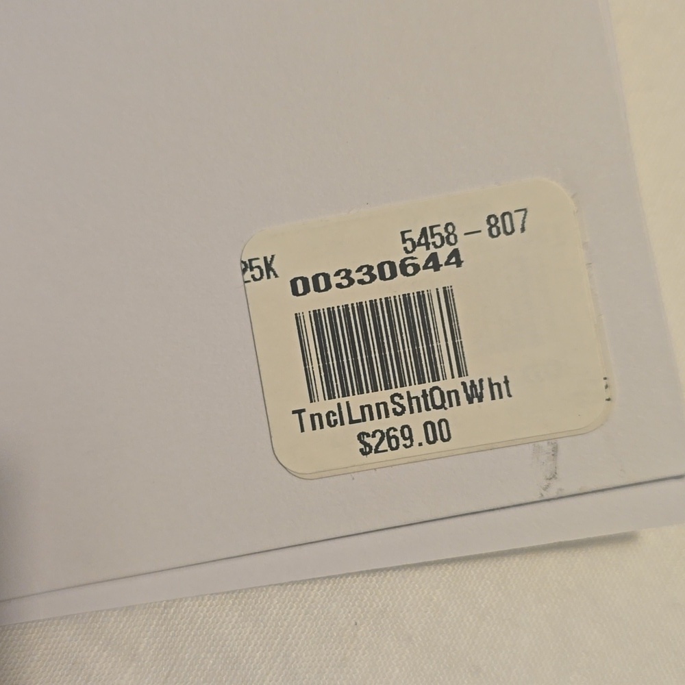 West Elm Signature Tencel Linen Sheet Set,Queen,White,Retail Price $269.00 USD - Picture 16 of 16